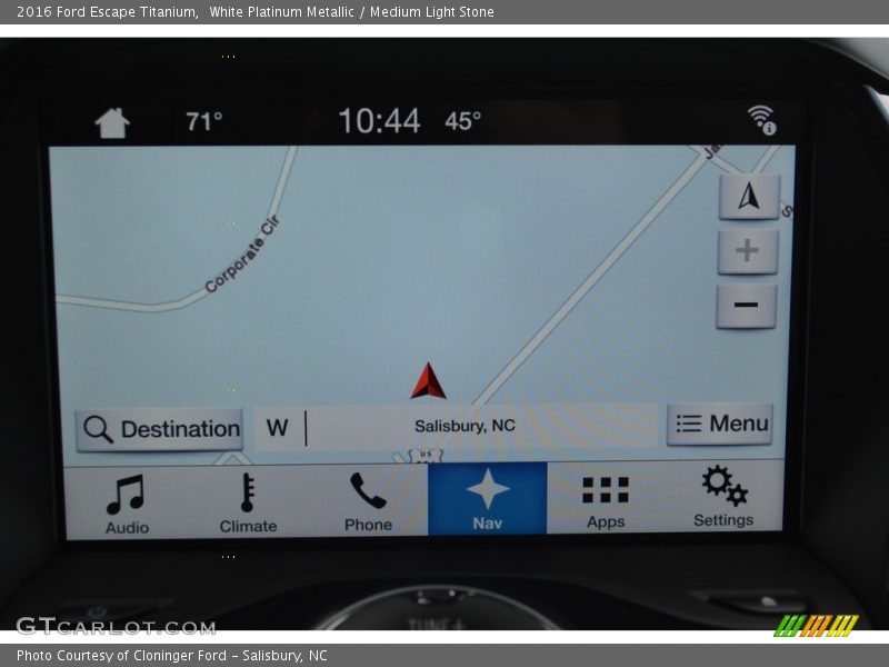White Platinum Metallic / Medium Light Stone 2016 Ford Escape Titanium