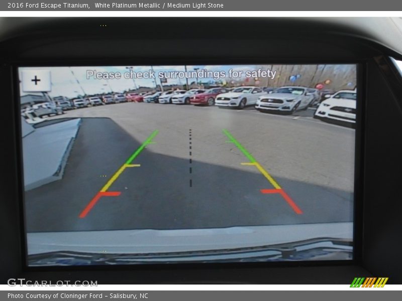 White Platinum Metallic / Medium Light Stone 2016 Ford Escape Titanium