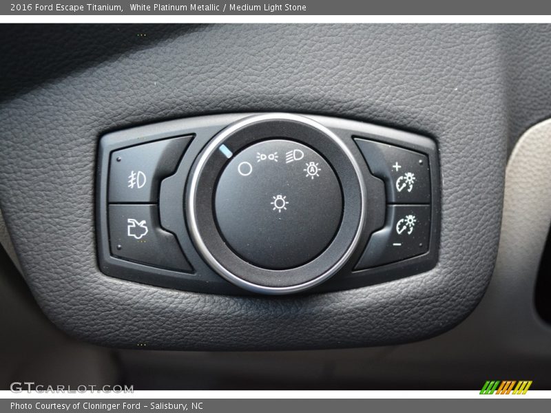 White Platinum Metallic / Medium Light Stone 2016 Ford Escape Titanium