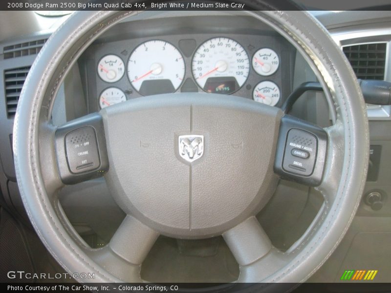 Bright White / Medium Slate Gray 2008 Dodge Ram 2500 Big Horn Quad Cab 4x4
