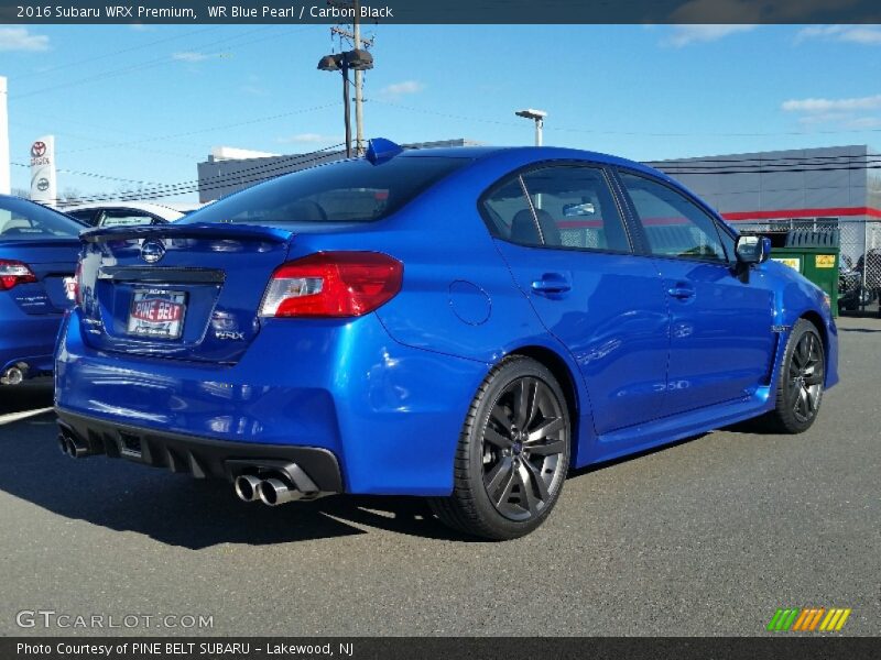 WR Blue Pearl / Carbon Black 2016 Subaru WRX Premium