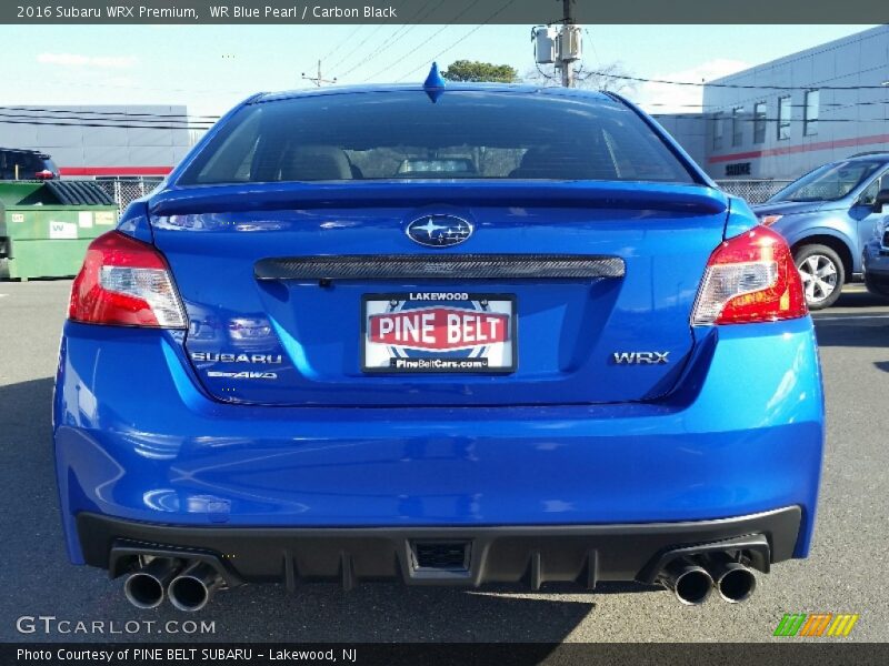 WR Blue Pearl / Carbon Black 2016 Subaru WRX Premium
