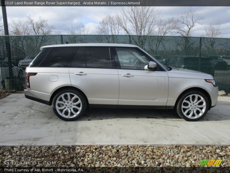 Aruba Metallic / Espresso/Almond 2016 Land Rover Range Rover Supercharged