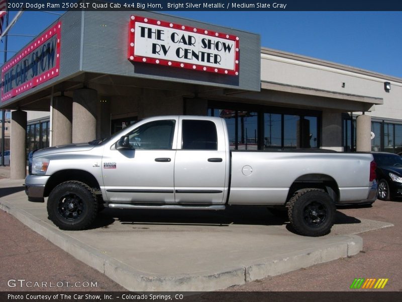 Bright Silver Metallic / Medium Slate Gray 2007 Dodge Ram 2500 SLT Quad Cab 4x4 Big Horn
