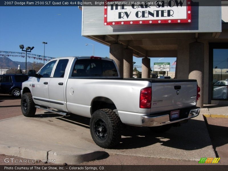 Bright Silver Metallic / Medium Slate Gray 2007 Dodge Ram 2500 SLT Quad Cab 4x4 Big Horn