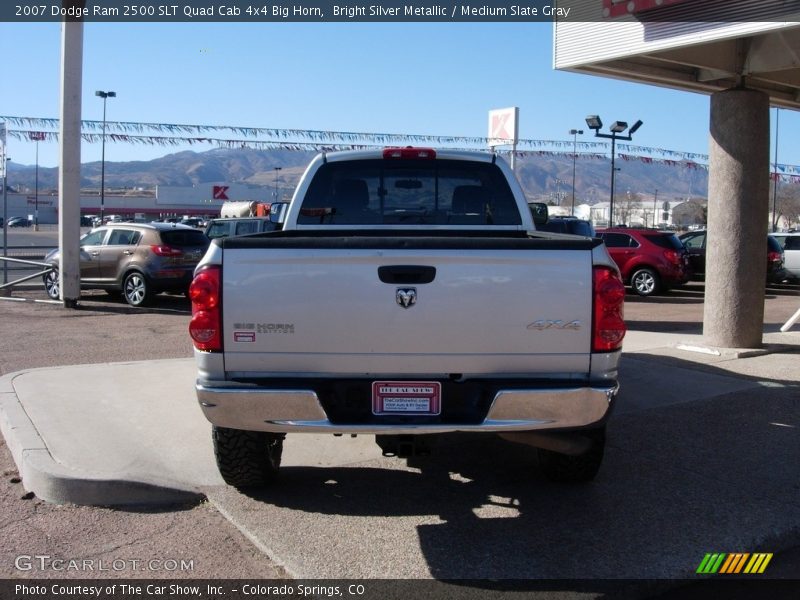 Bright Silver Metallic / Medium Slate Gray 2007 Dodge Ram 2500 SLT Quad Cab 4x4 Big Horn