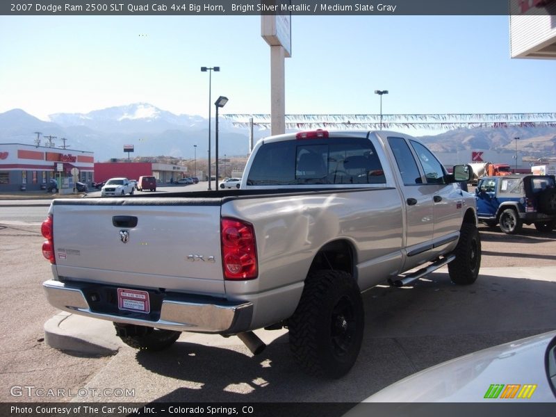 Bright Silver Metallic / Medium Slate Gray 2007 Dodge Ram 2500 SLT Quad Cab 4x4 Big Horn