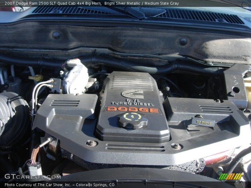 Bright Silver Metallic / Medium Slate Gray 2007 Dodge Ram 2500 SLT Quad Cab 4x4 Big Horn