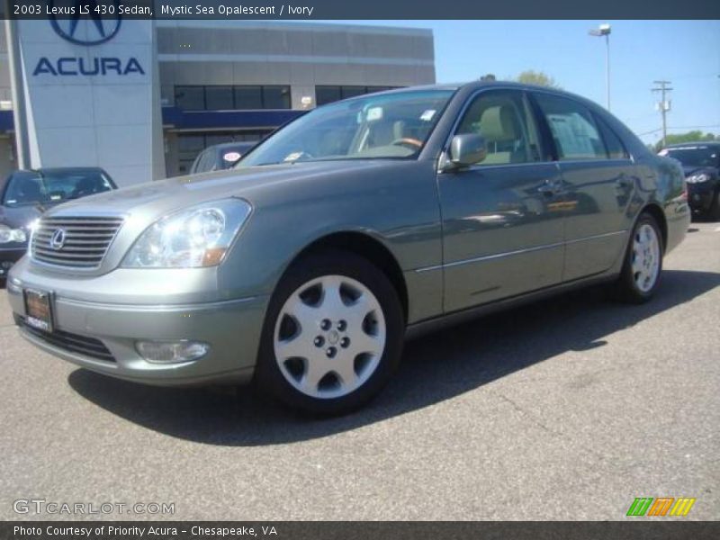 Mystic Sea Opalescent / Ivory 2003 Lexus LS 430 Sedan