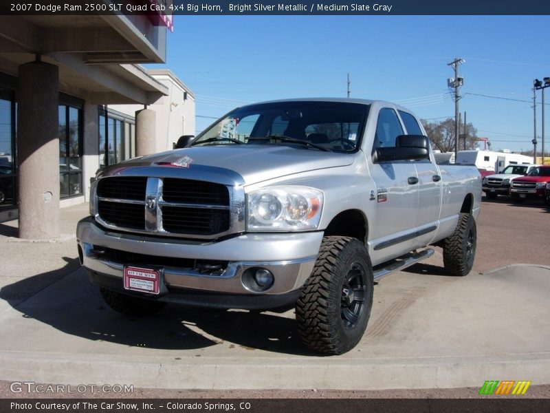 Bright Silver Metallic / Medium Slate Gray 2007 Dodge Ram 2500 SLT Quad Cab 4x4 Big Horn