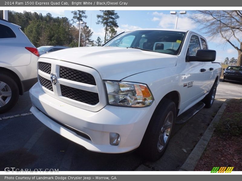 Bright White / Black/Diesel Gray 2014 Ram 1500 Express Quad Cab