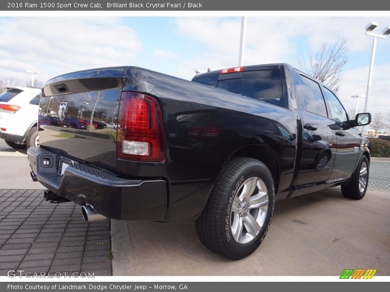 Brilliant Black Crystal Pearl / Black 2016 Ram 1500 Sport Crew Cab