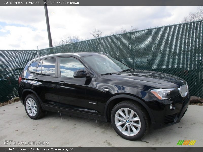 Jet Black / Saddle Brown 2016 BMW X3 xDrive28i