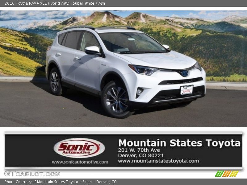 Super White / Ash 2016 Toyota RAV4 XLE Hybrid AWD