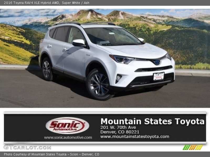 Super White / Ash 2016 Toyota RAV4 XLE Hybrid AWD