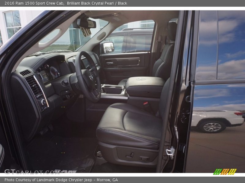 Brilliant Black Crystal Pearl / Black 2016 Ram 1500 Sport Crew Cab