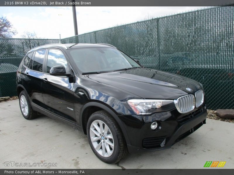 Jet Black / Saddle Brown 2016 BMW X3 xDrive28i