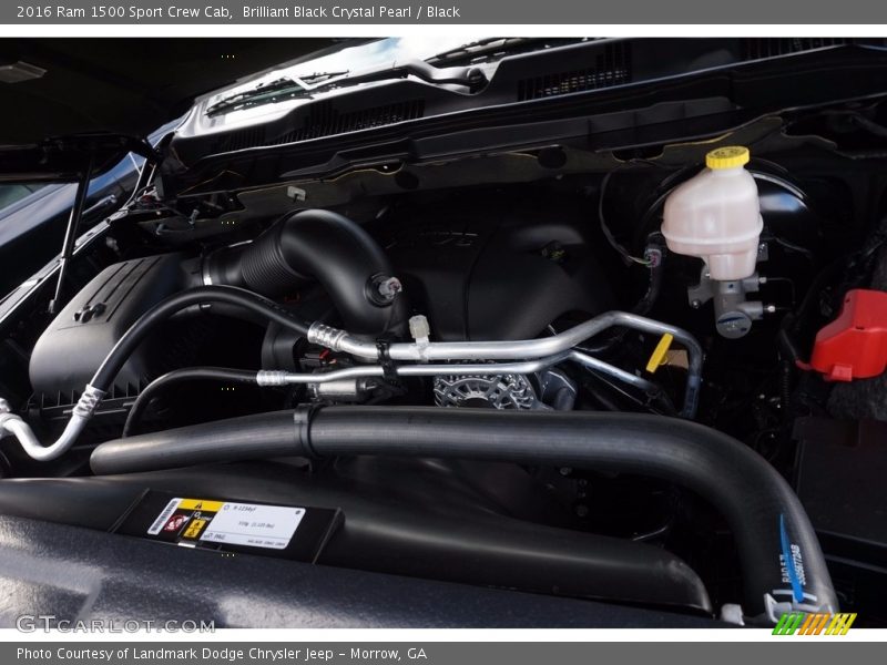 Brilliant Black Crystal Pearl / Black 2016 Ram 1500 Sport Crew Cab