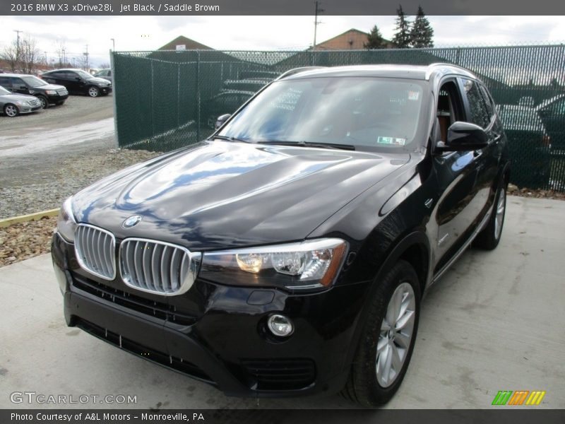 Jet Black / Saddle Brown 2016 BMW X3 xDrive28i