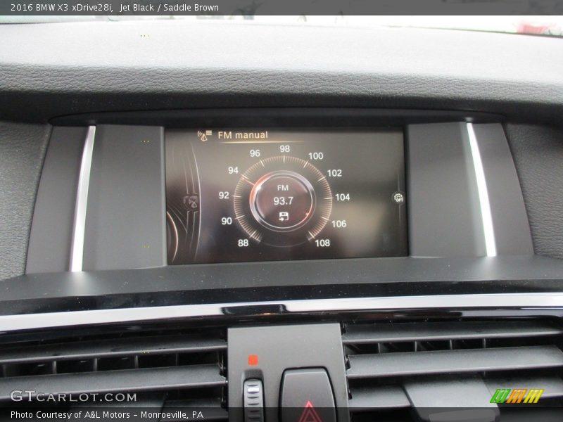 Jet Black / Saddle Brown 2016 BMW X3 xDrive28i