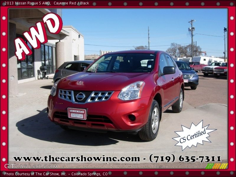 Cayenne Red / Black 2013 Nissan Rogue S AWD
