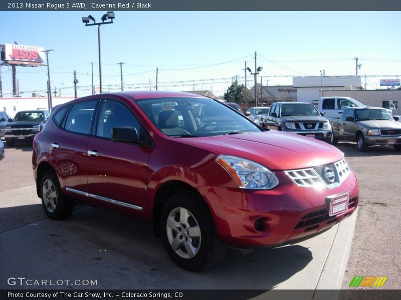 Cayenne Red / Black 2013 Nissan Rogue S AWD
