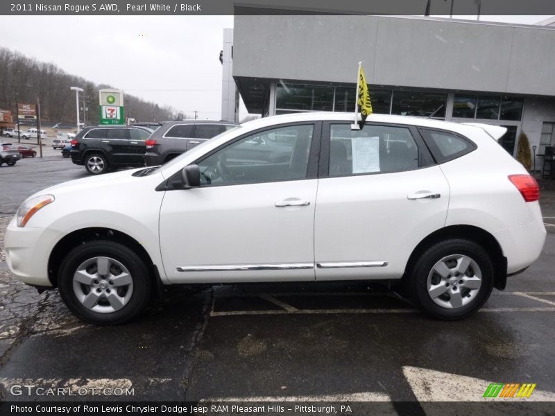 Pearl White / Black 2011 Nissan Rogue S AWD