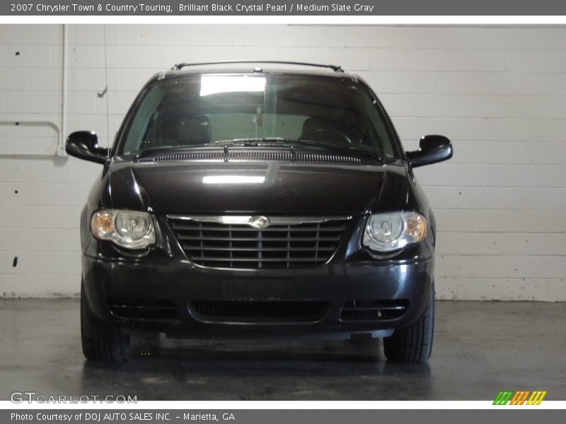 Brilliant Black Crystal Pearl / Medium Slate Gray 2007 Chrysler Town & Country Touring