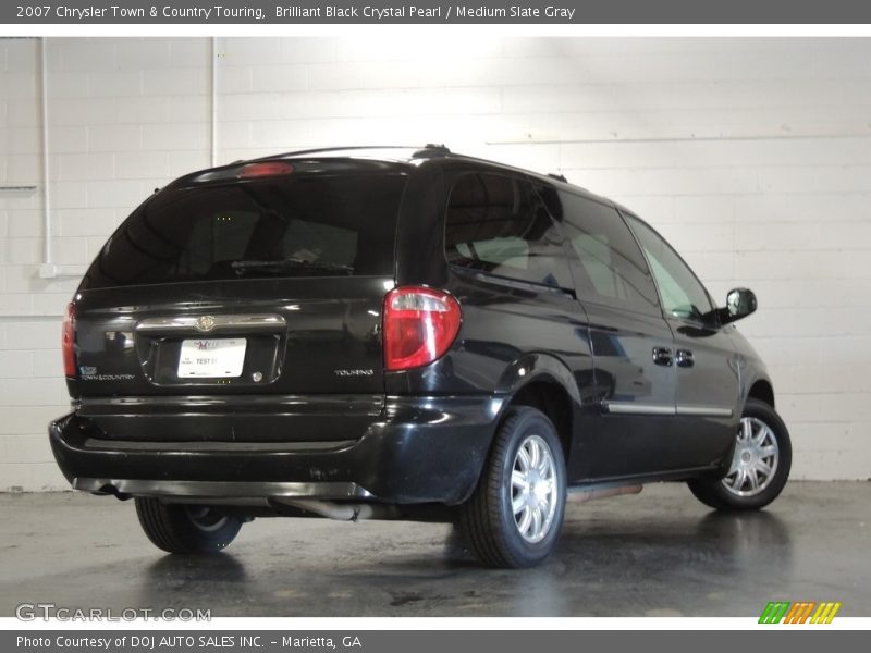 Brilliant Black Crystal Pearl / Medium Slate Gray 2007 Chrysler Town & Country Touring
