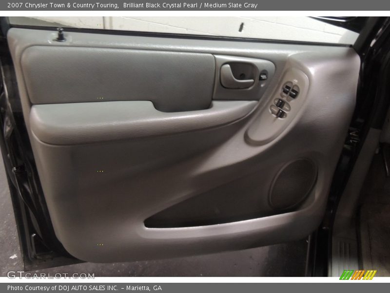 Brilliant Black Crystal Pearl / Medium Slate Gray 2007 Chrysler Town & Country Touring