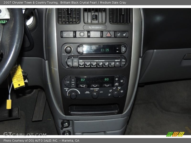 Brilliant Black Crystal Pearl / Medium Slate Gray 2007 Chrysler Town & Country Touring