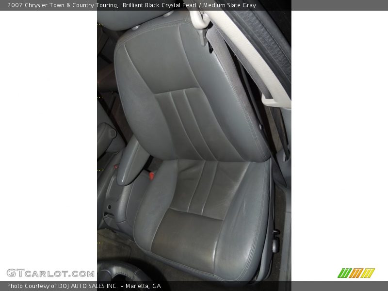 Brilliant Black Crystal Pearl / Medium Slate Gray 2007 Chrysler Town & Country Touring
