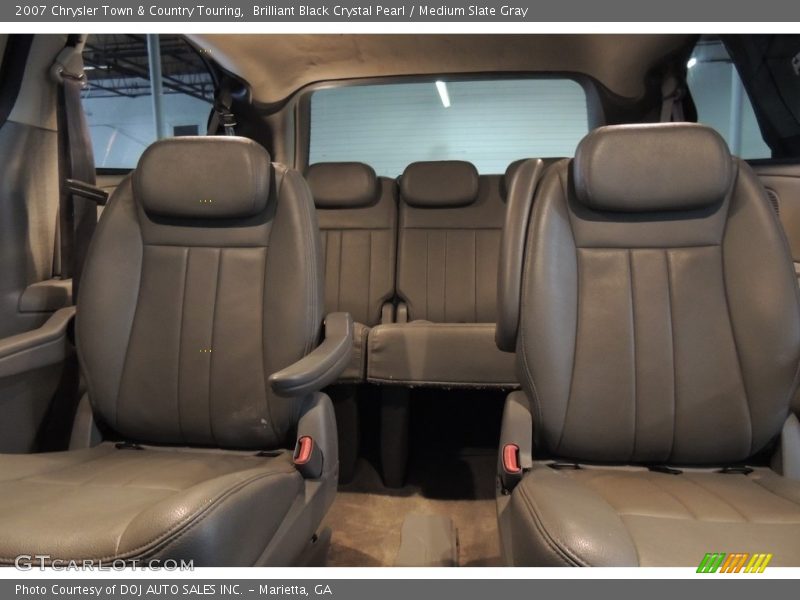 Brilliant Black Crystal Pearl / Medium Slate Gray 2007 Chrysler Town & Country Touring