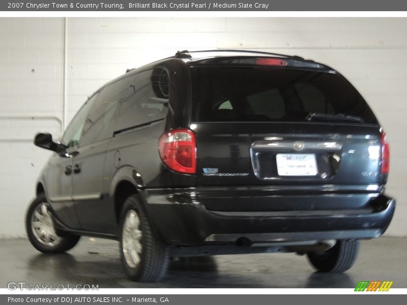 Brilliant Black Crystal Pearl / Medium Slate Gray 2007 Chrysler Town & Country Touring