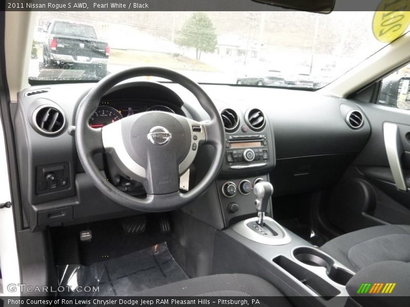 Pearl White / Black 2011 Nissan Rogue S AWD