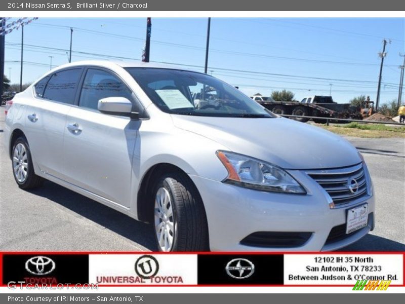 Brilliant Silver / Charcoal 2014 Nissan Sentra S