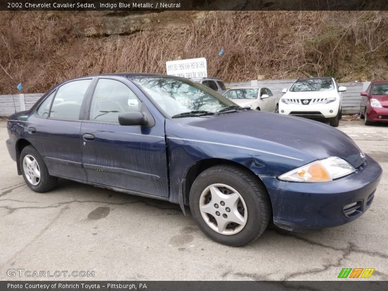 Indigo Blue Metallic / Neutral 2002 Chevrolet Cavalier Sedan