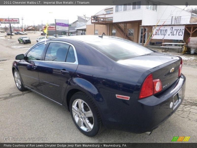 Imperial Blue Metallic / Titanium 2011 Chevrolet Malibu LT