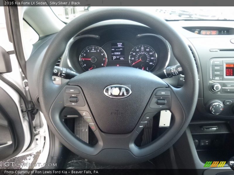 Silky Silver / Black 2016 Kia Forte LX Sedan