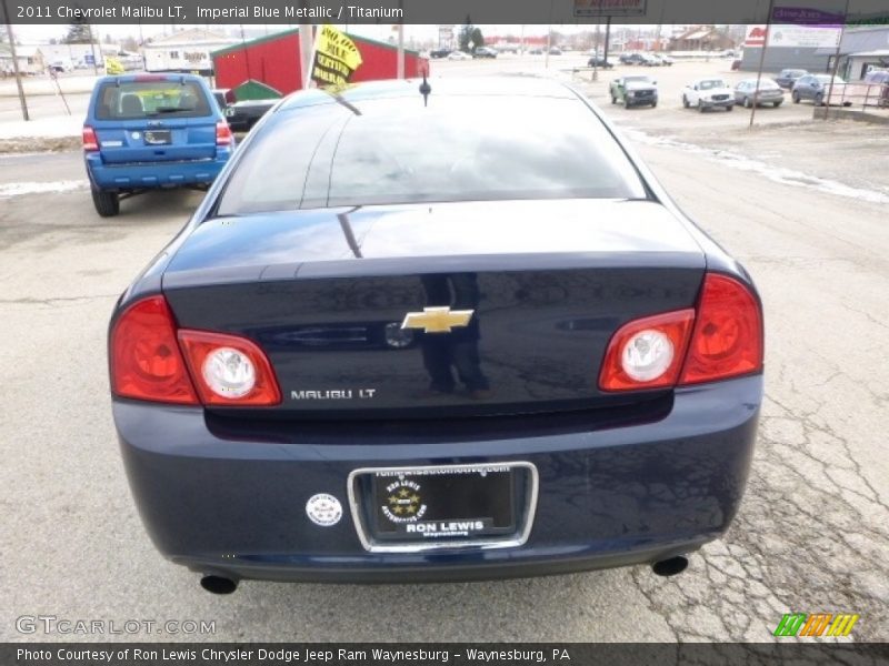 Imperial Blue Metallic / Titanium 2011 Chevrolet Malibu LT