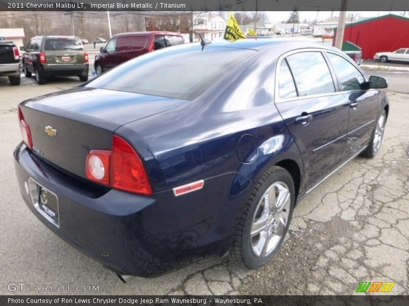 Imperial Blue Metallic / Titanium 2011 Chevrolet Malibu LT