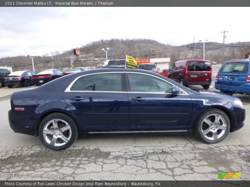 Imperial Blue Metallic / Titanium 2011 Chevrolet Malibu LT
