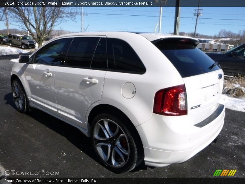 White Platinum / Sport Charcoal Black/Silver Smoke Metallic 2014 Ford Edge Sport