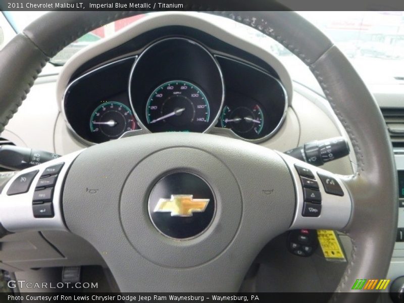 Imperial Blue Metallic / Titanium 2011 Chevrolet Malibu LT