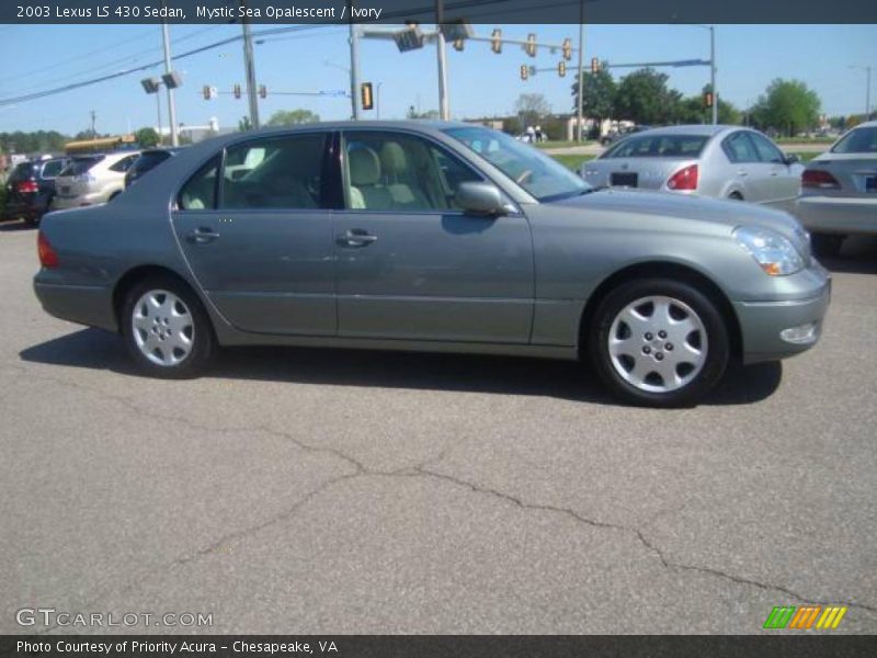 Mystic Sea Opalescent / Ivory 2003 Lexus LS 430 Sedan