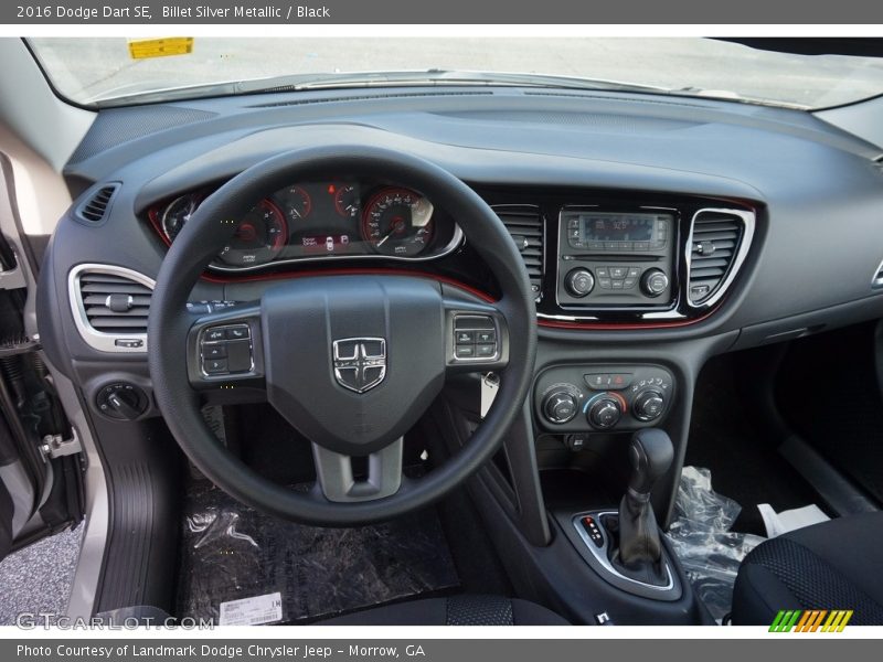 Billet Silver Metallic / Black 2016 Dodge Dart SE