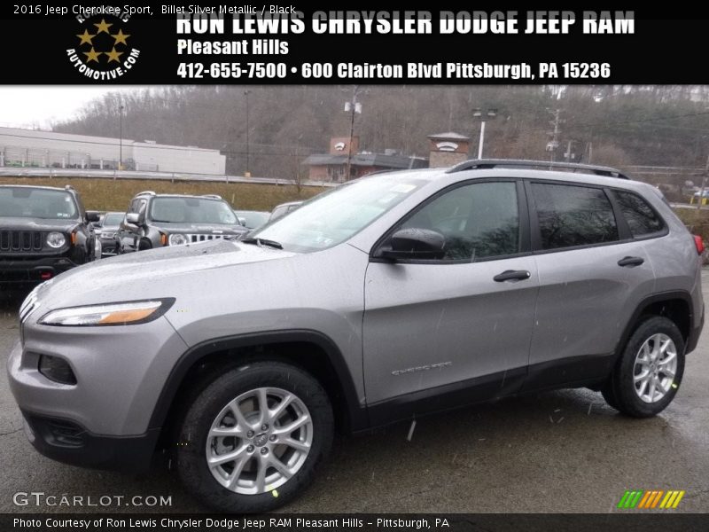 Billet Silver Metallic / Black 2016 Jeep Cherokee Sport