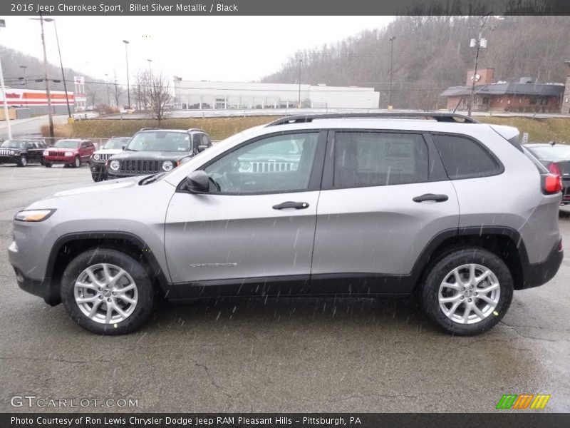 Billet Silver Metallic / Black 2016 Jeep Cherokee Sport