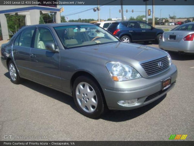 Mystic Sea Opalescent / Ivory 2003 Lexus LS 430 Sedan