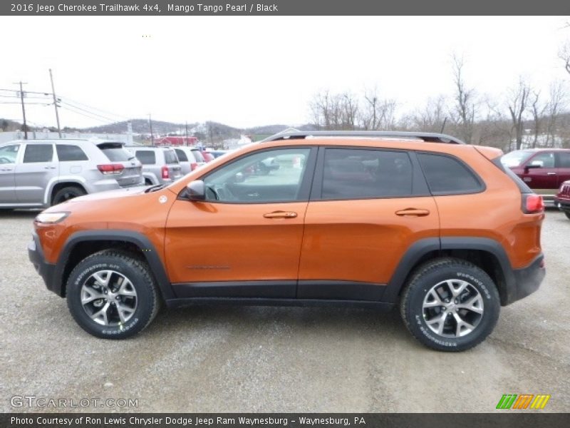 Mango Tango Pearl / Black 2016 Jeep Cherokee Trailhawk 4x4